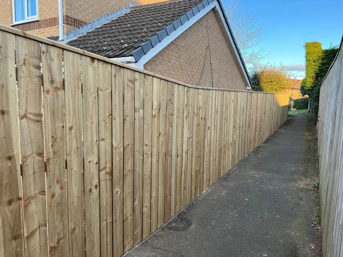 Double-Board Fence Installation