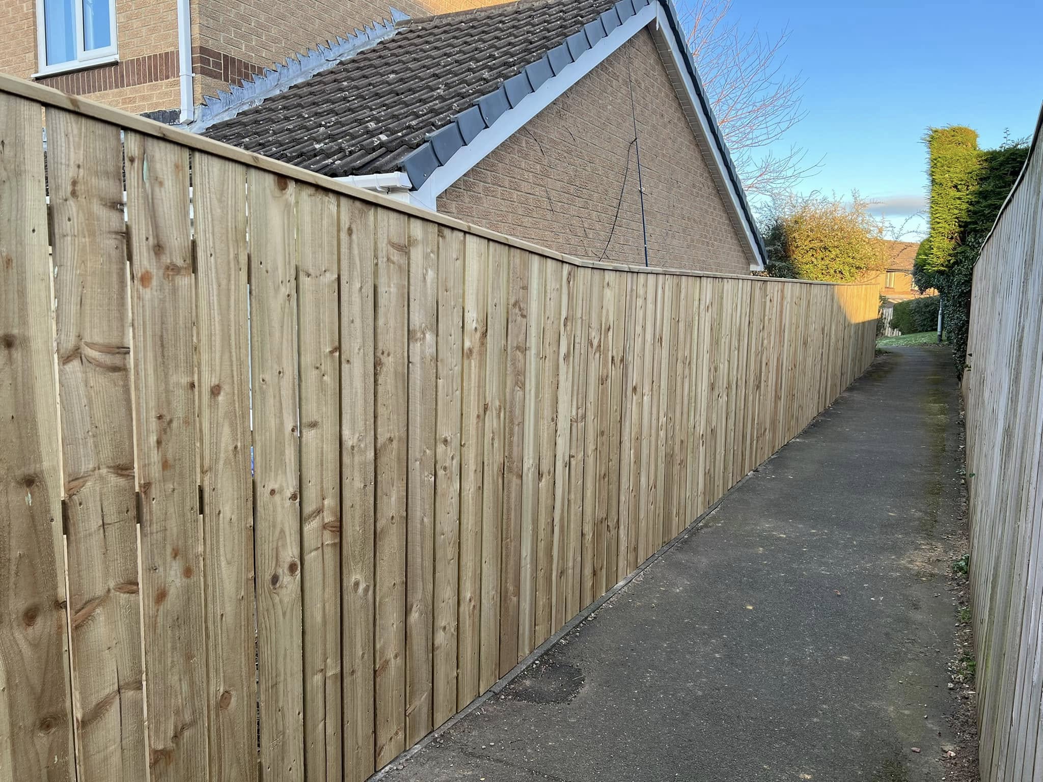 Double-Board Fence Installation
